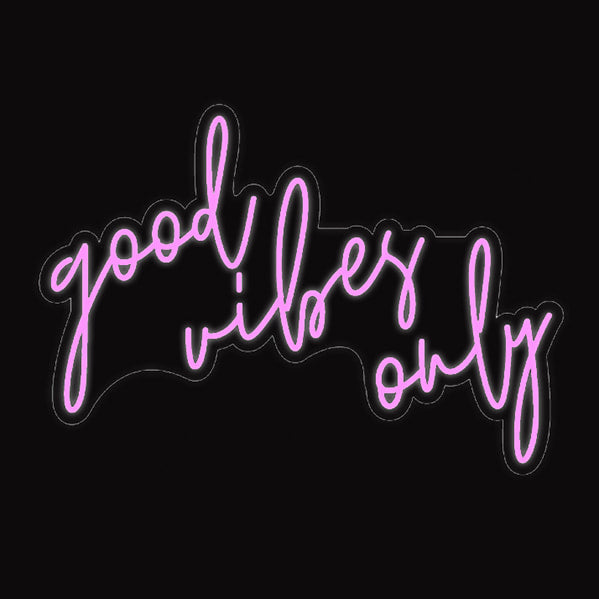 "Good Vibes Only" LED Neon Wall Sign